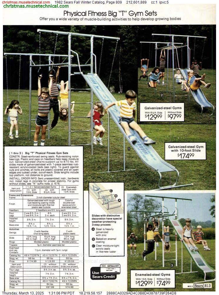 1982 Sears Fall Winter Catalog, Page 809