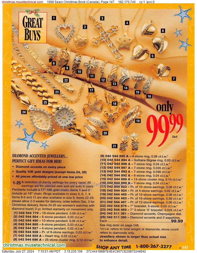 1998 Sears Christmas Book (Canada), Page 147