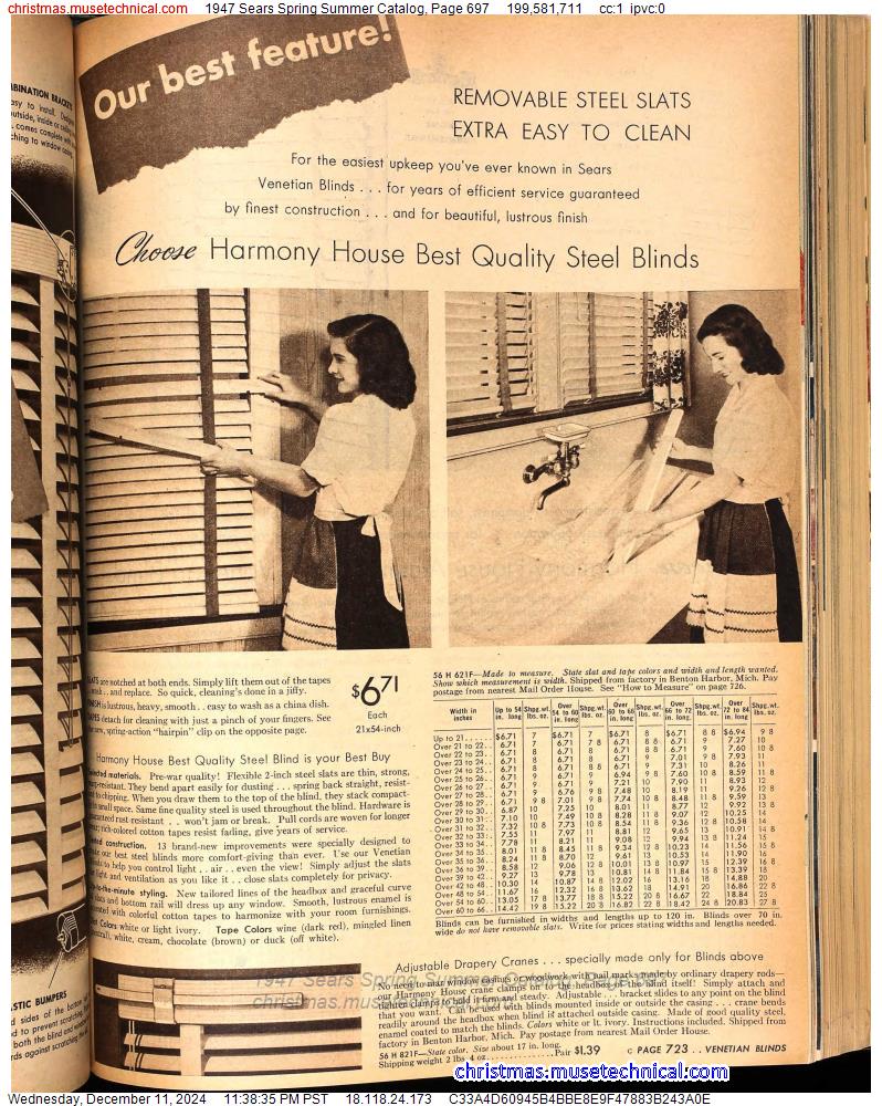 1947 Sears Spring Summer Catalog, Page 697