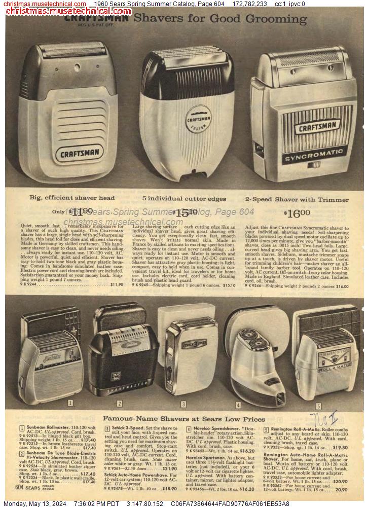 1960 Sears Spring Summer Catalog, Page 604