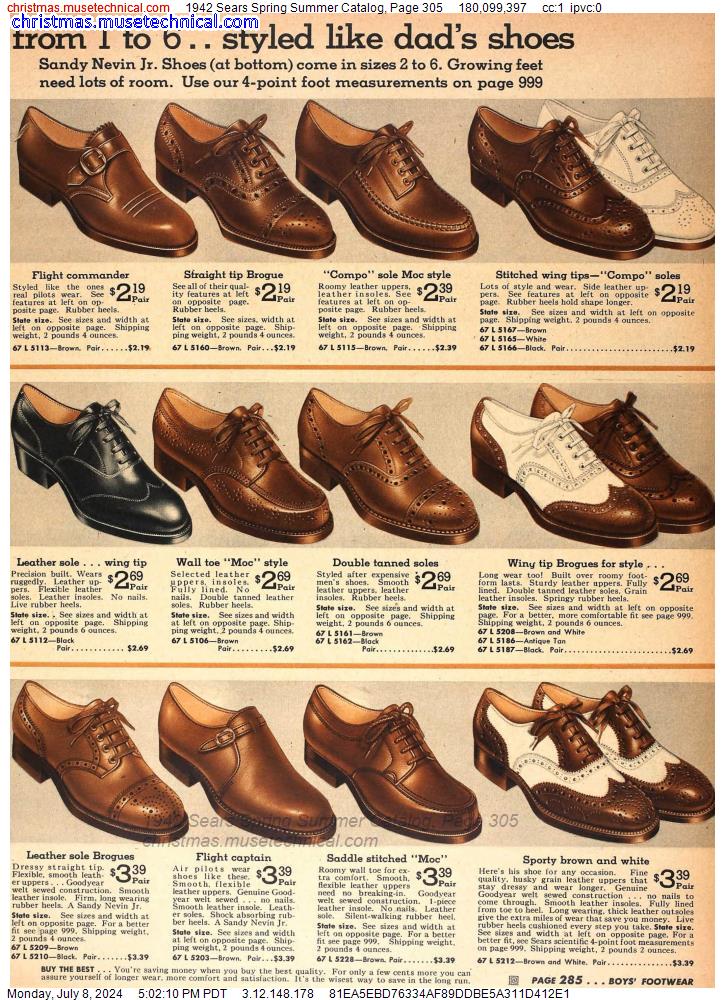 1942 Sears Spring Summer Catalog, Page 305