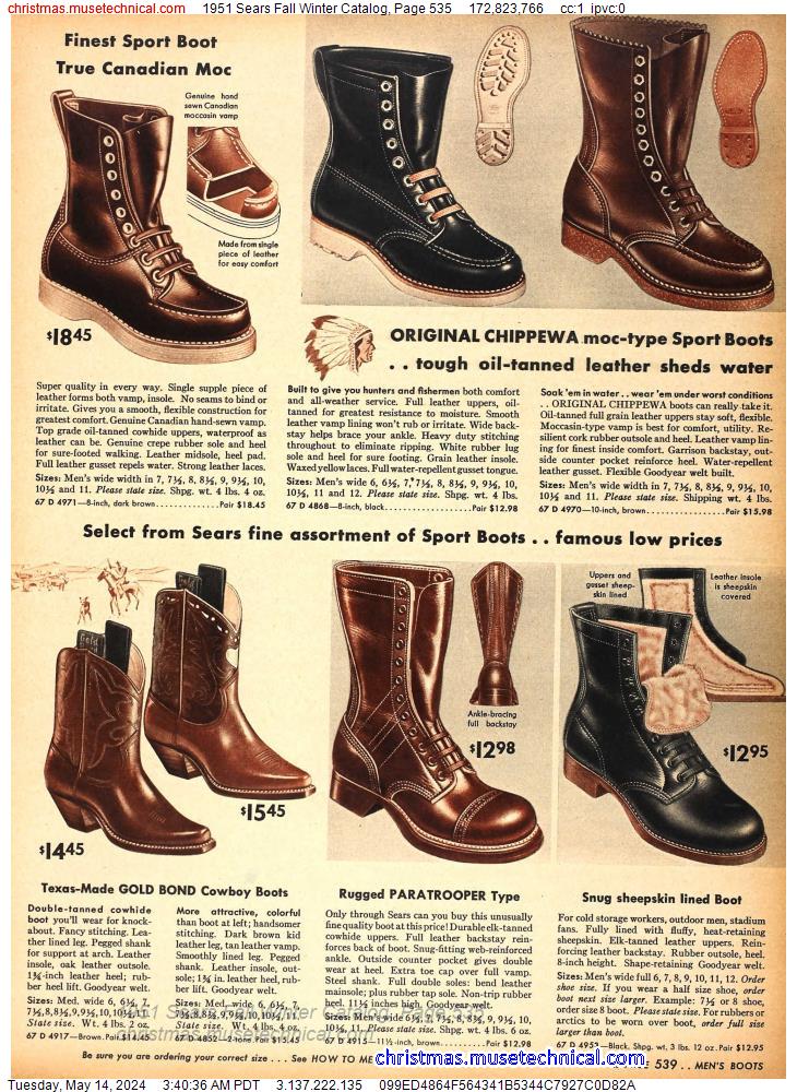 1951 Sears Fall Winter Catalog, Page 535
