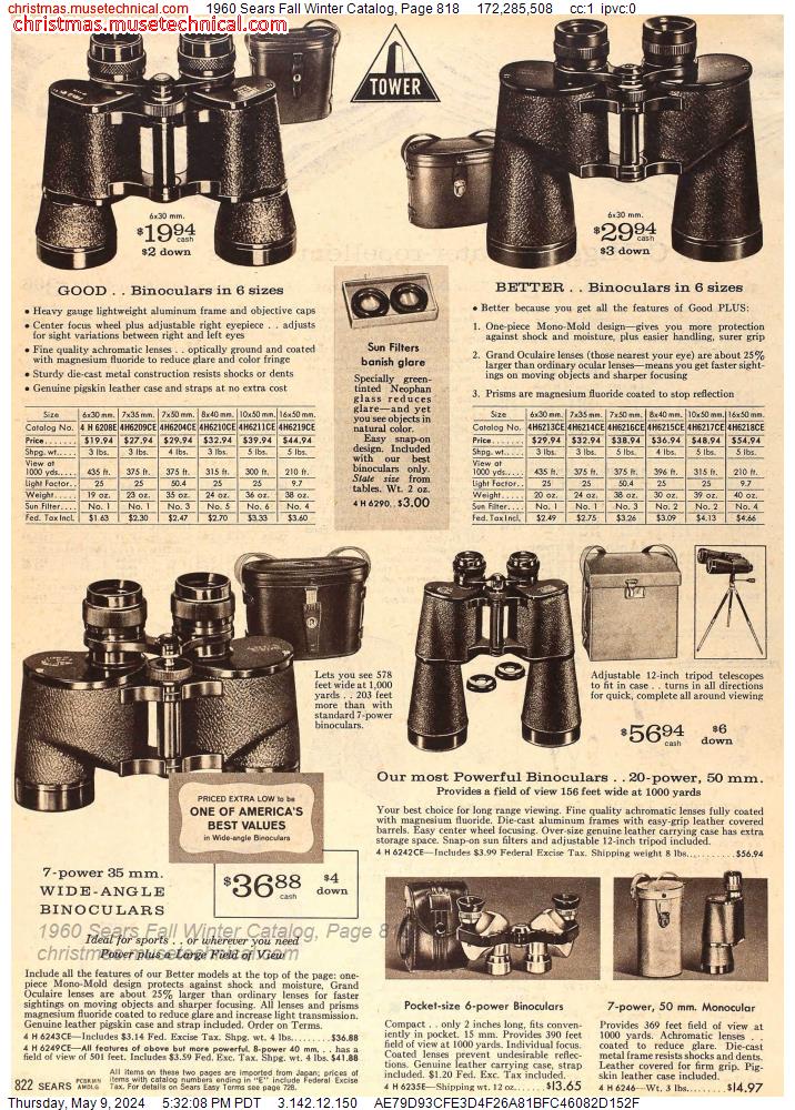 1960 Sears Fall Winter Catalog, Page 818