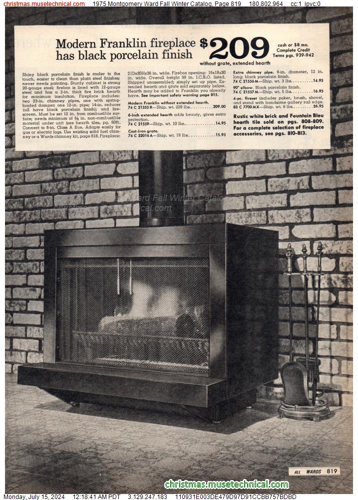 1975 Montgomery Ward Fall Winter Catalog, Page 819