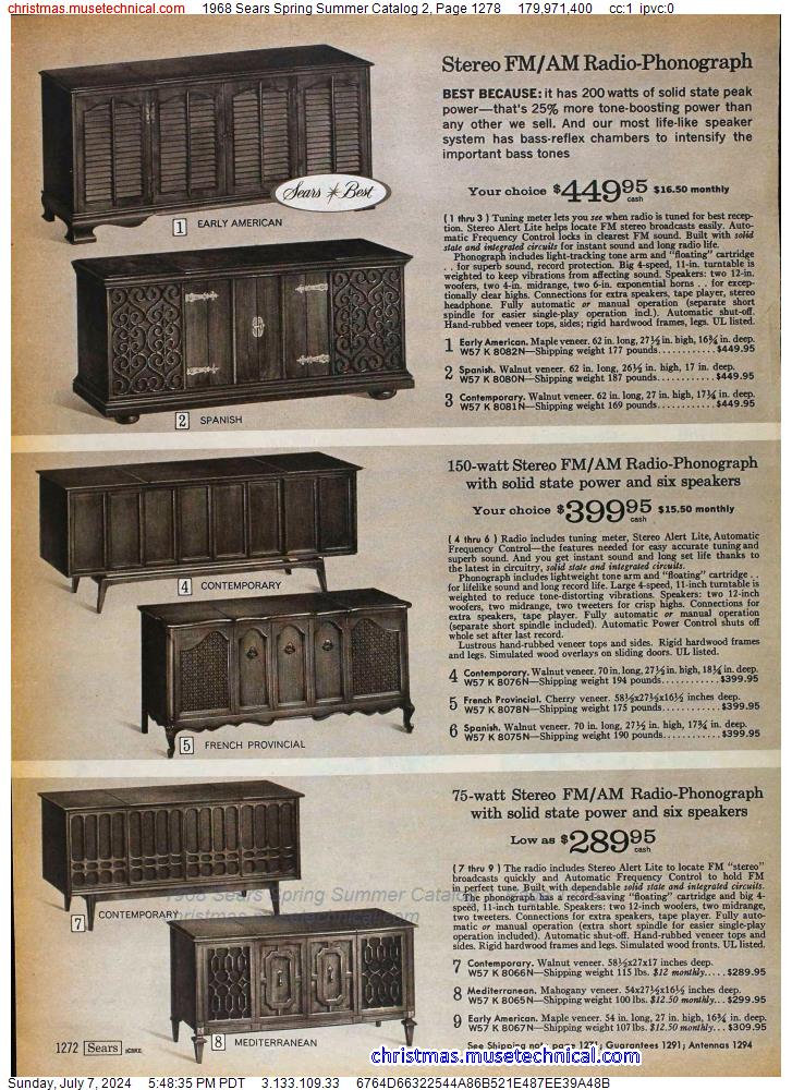 1968 Sears Spring Summer Catalog 2, Page 1278