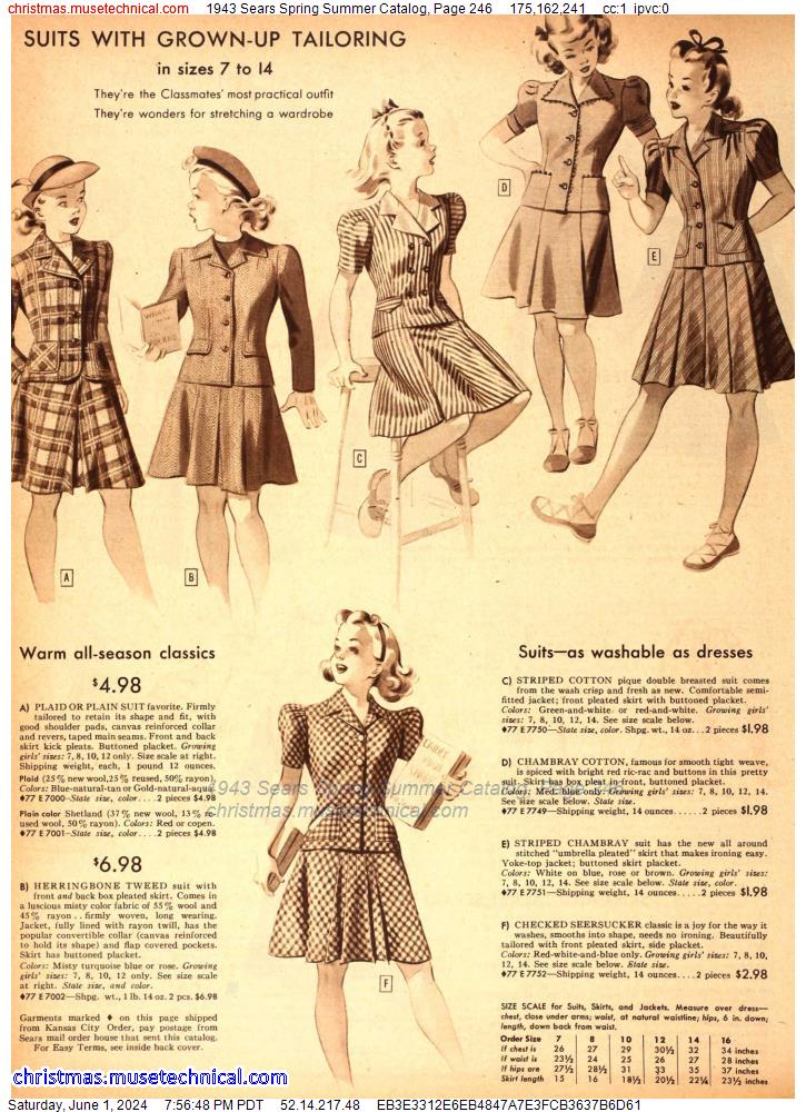 1943 Sears Spring Summer Catalog, Page 246