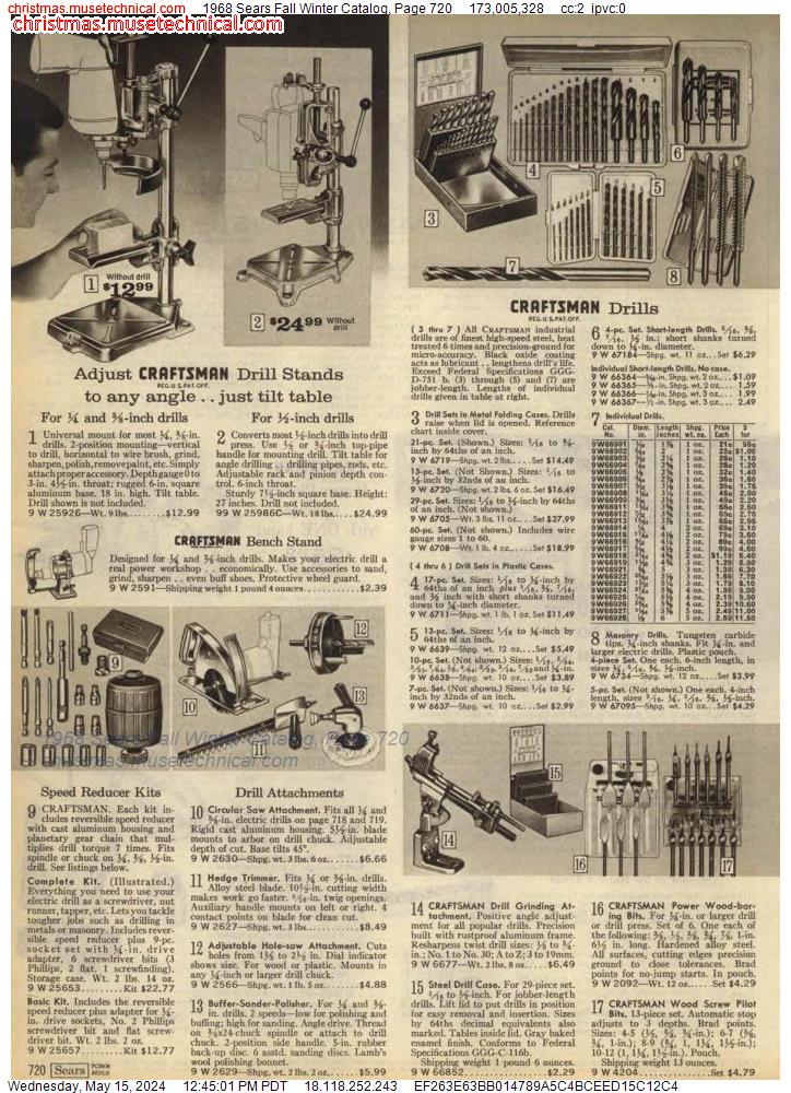 1968 Sears Fall Winter Catalog, Page 720