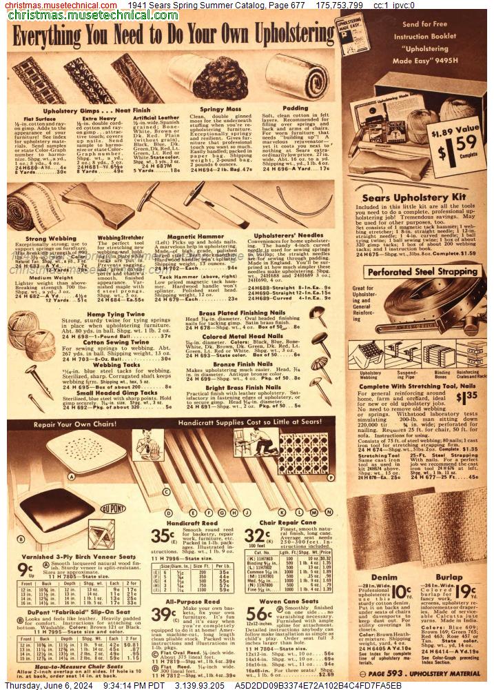 1941 Sears Spring Summer Catalog, Page 677