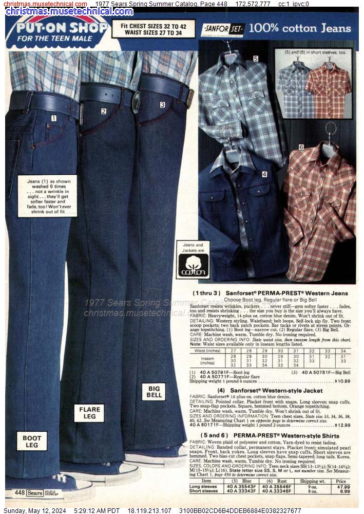 1977 Sears Spring Summer Catalog, Page 448