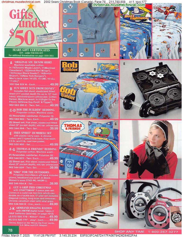 2002 Sears Christmas Book (Canada), Page 78