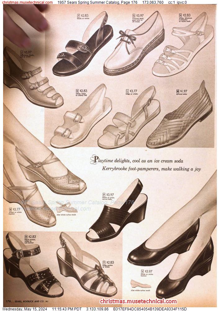 1957 Sears Spring Summer Catalog, Page 176
