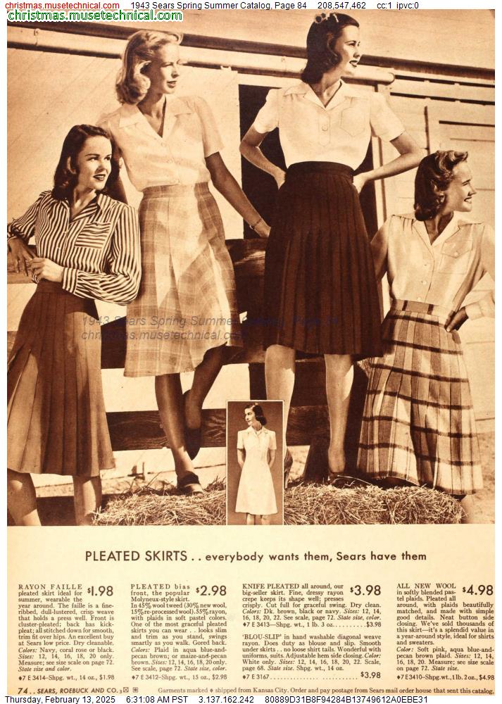 1943 Sears Spring Summer Catalog, Page 84