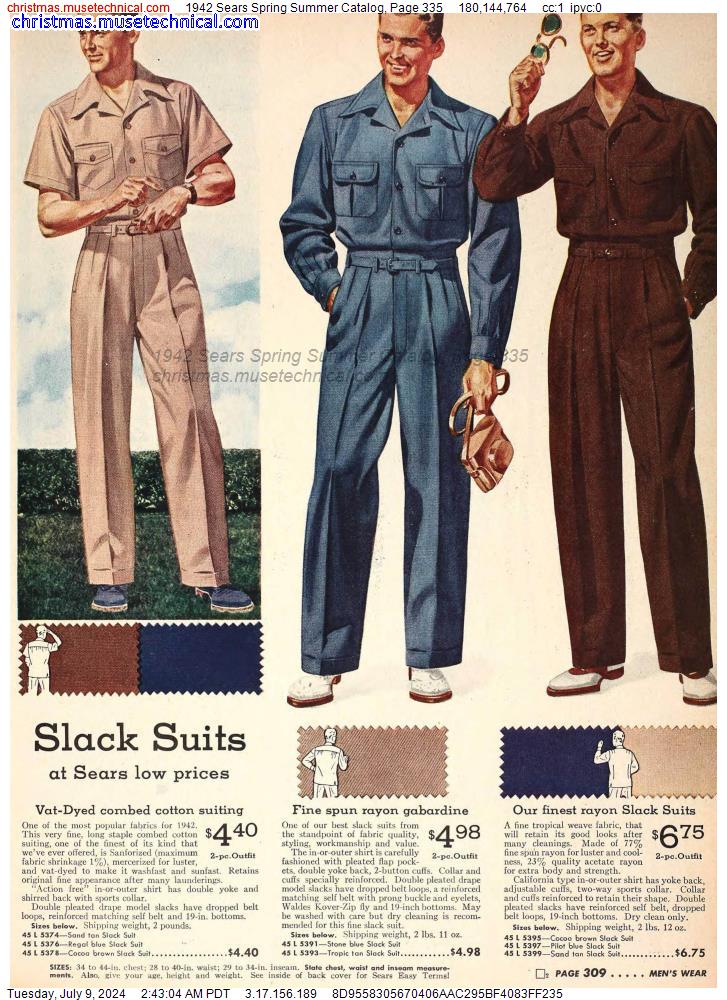 1942 Sears Spring Summer Catalog, Page 335