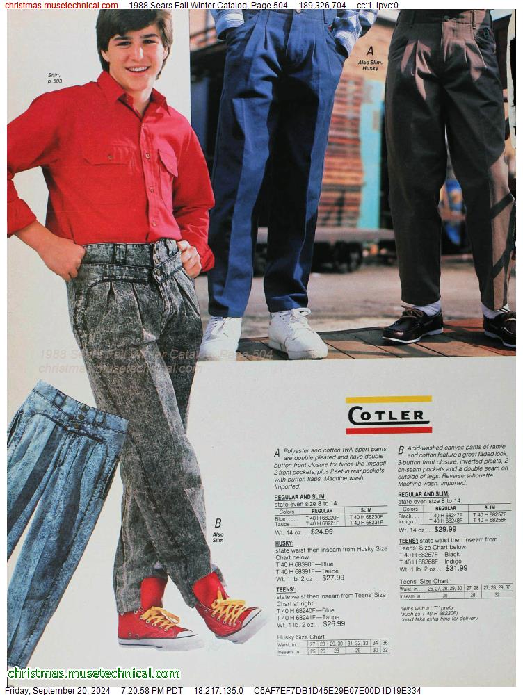 1988 Sears Fall Winter Catalog, Page 504