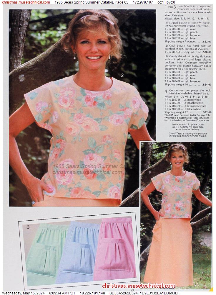 1985 Sears Spring Summer Catalog, Page 65