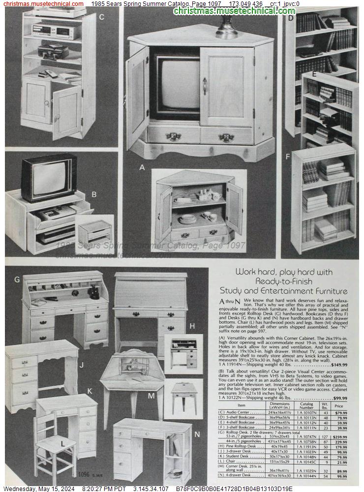 1985 Sears Spring Summer Catalog, Page 1097