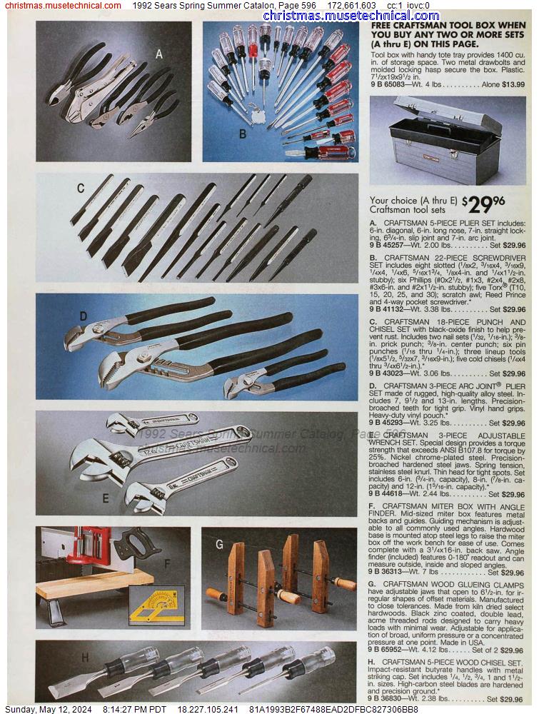 1992 Sears Spring Summer Catalog, Page 596