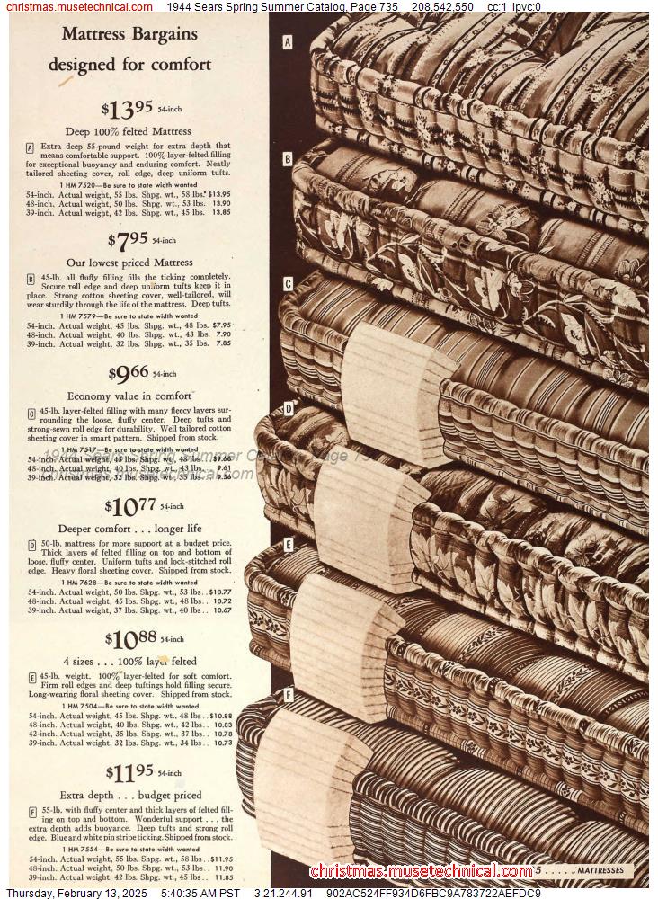 1944 Sears Spring Summer Catalog, Page 735