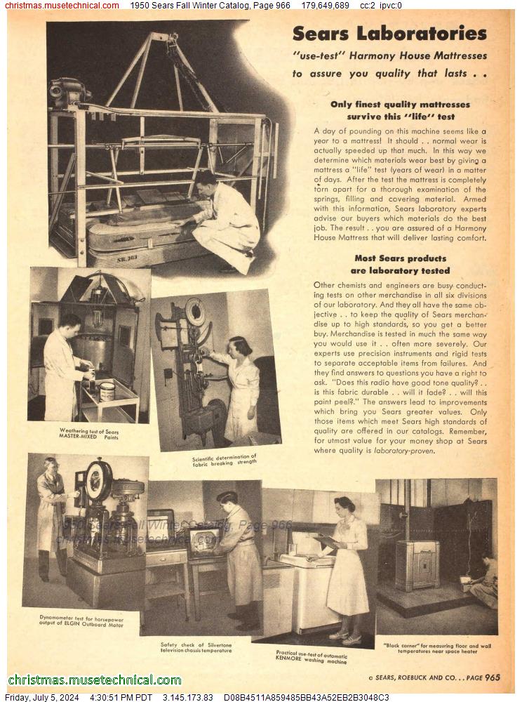 1950 Sears Fall Winter Catalog, Page 966
