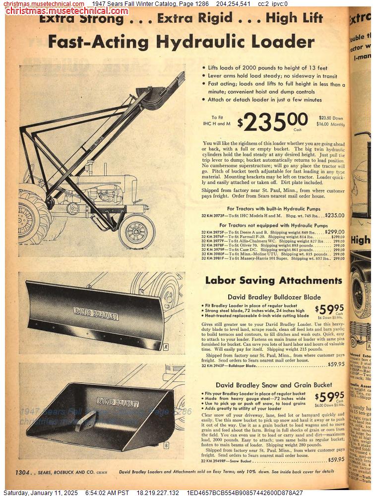 1947 Sears Fall Winter Catalog, Page 1286