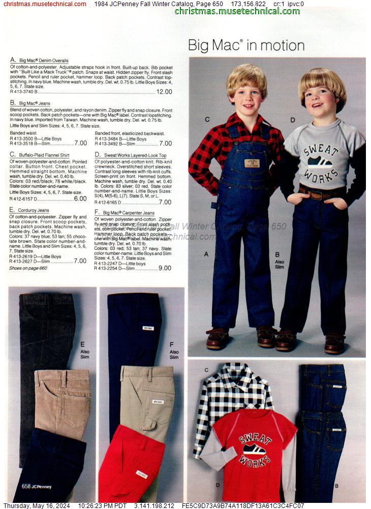 1984 JCPenney Fall Winter Catalog, Page 650