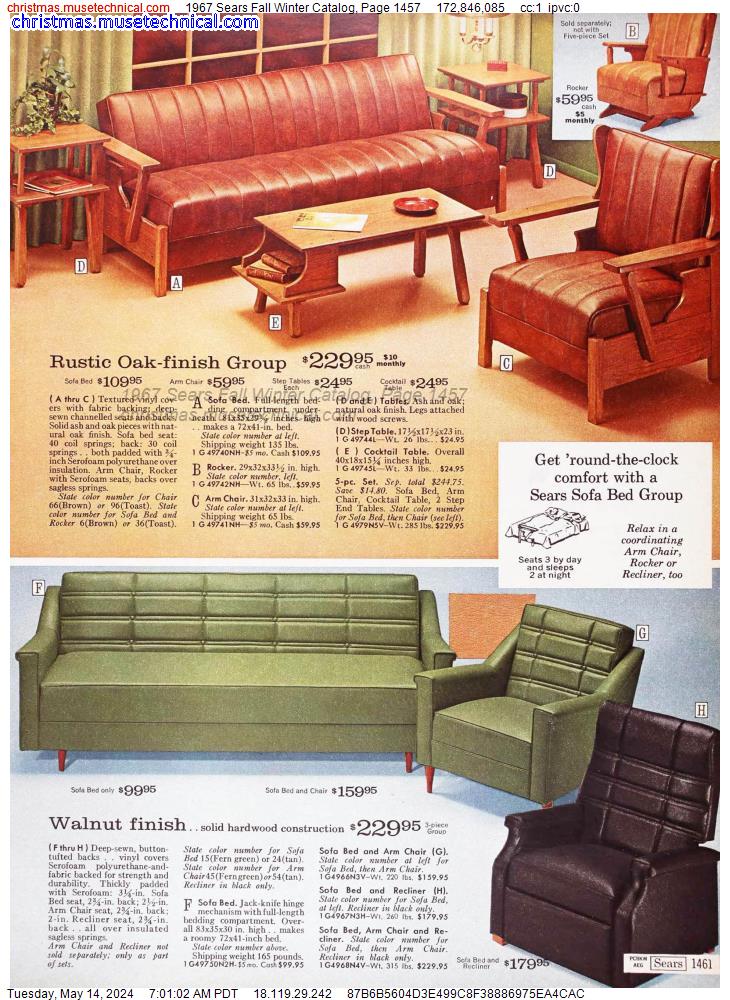 1967 Sears Fall Winter Catalog, Page 1457