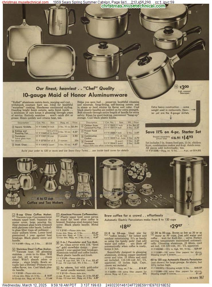 1959 Sears Spring Summer Catalog, Page 941