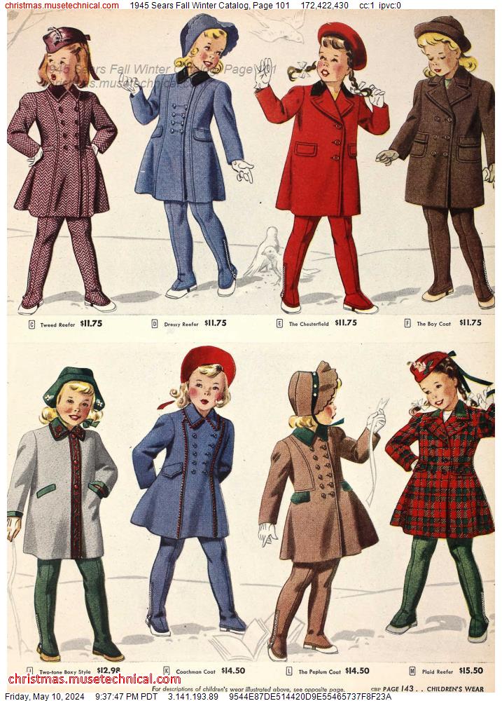 1945 Sears Fall Winter Catalog, Page 101