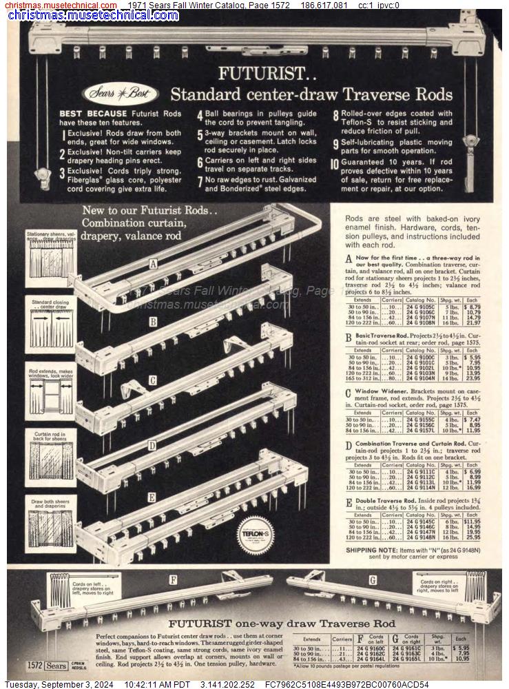 1971 Sears Fall Winter Catalog, Page 1572