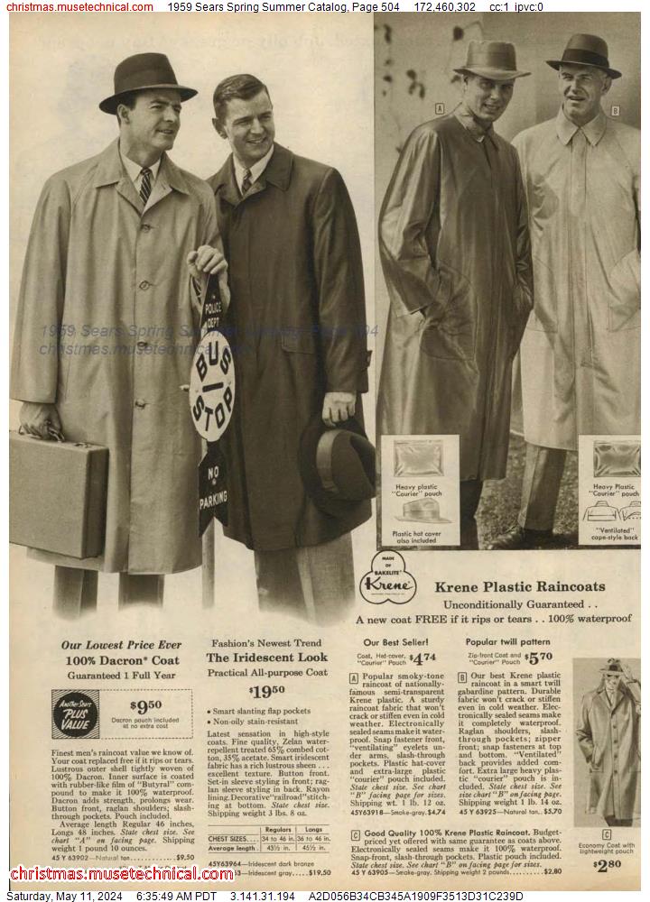 1959 Sears Spring Summer Catalog, Page 504