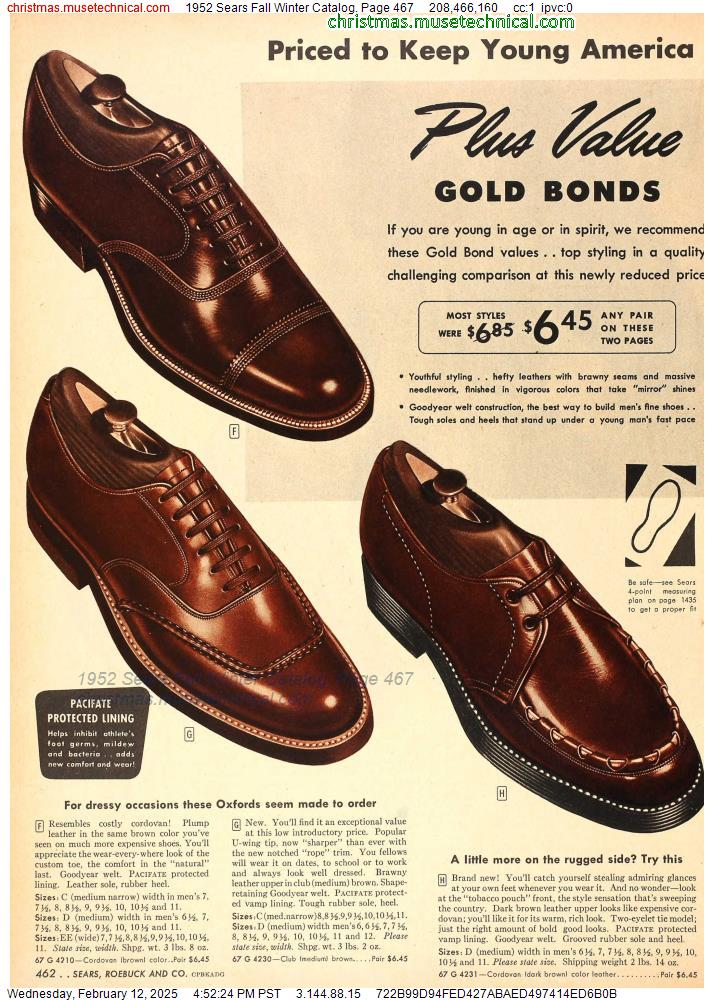 1952 Sears Fall Winter Catalog, Page 467