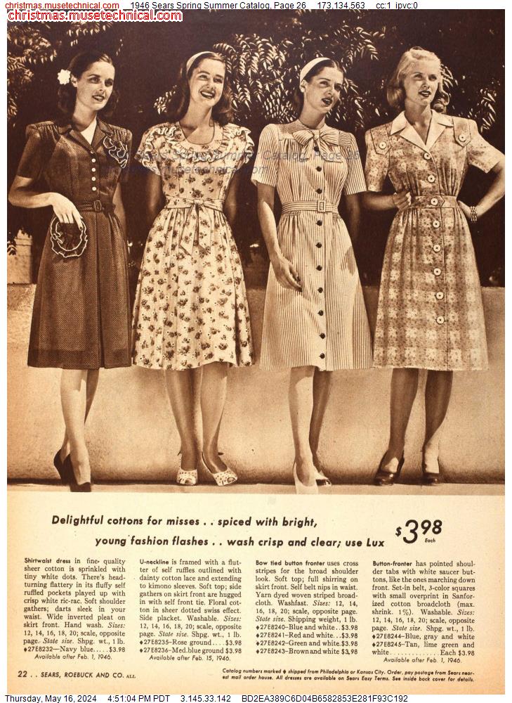 1946 Sears Spring Summer Catalog, Page 26