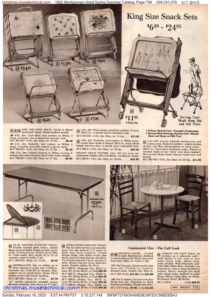 1962 Montgomery Ward Spring Summer Catalog, Page 709