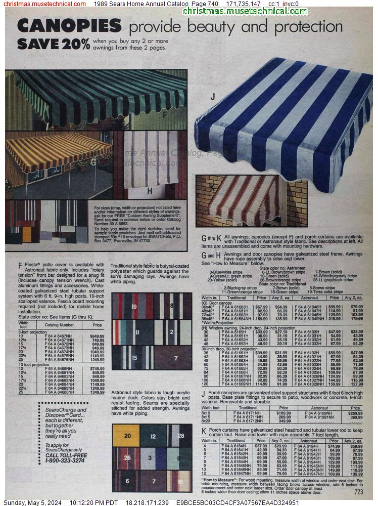 1989 Sears Home Annual Catalog, Page 740