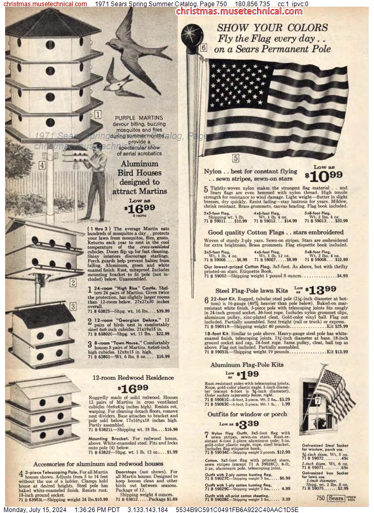 1971 Sears Spring Summer Catalog, Page 750