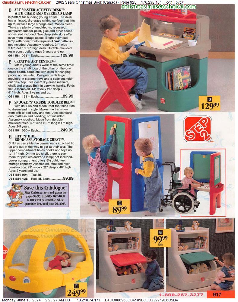 2002 Sears Christmas Book (Canada), Page 925