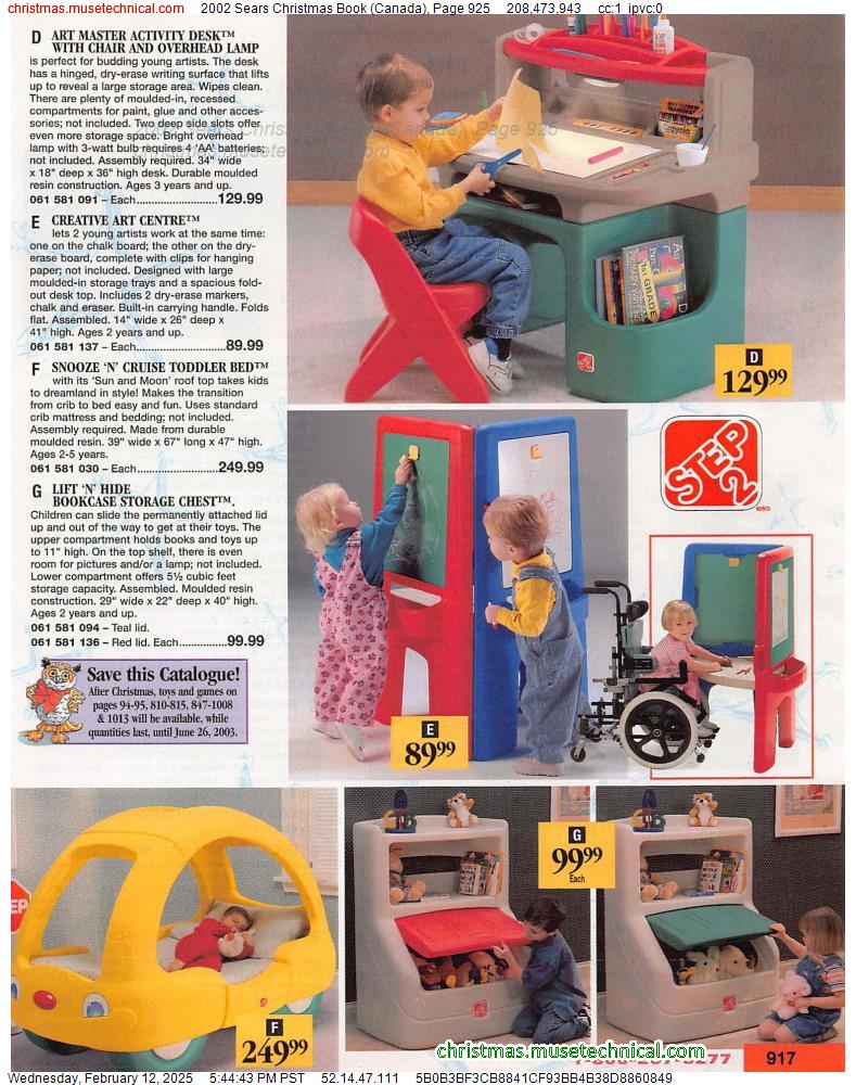 2002 Sears Christmas Book (Canada), Page 925