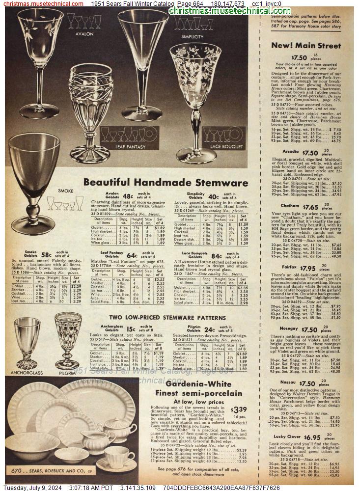 1951 Sears Fall Winter Catalog, Page 664