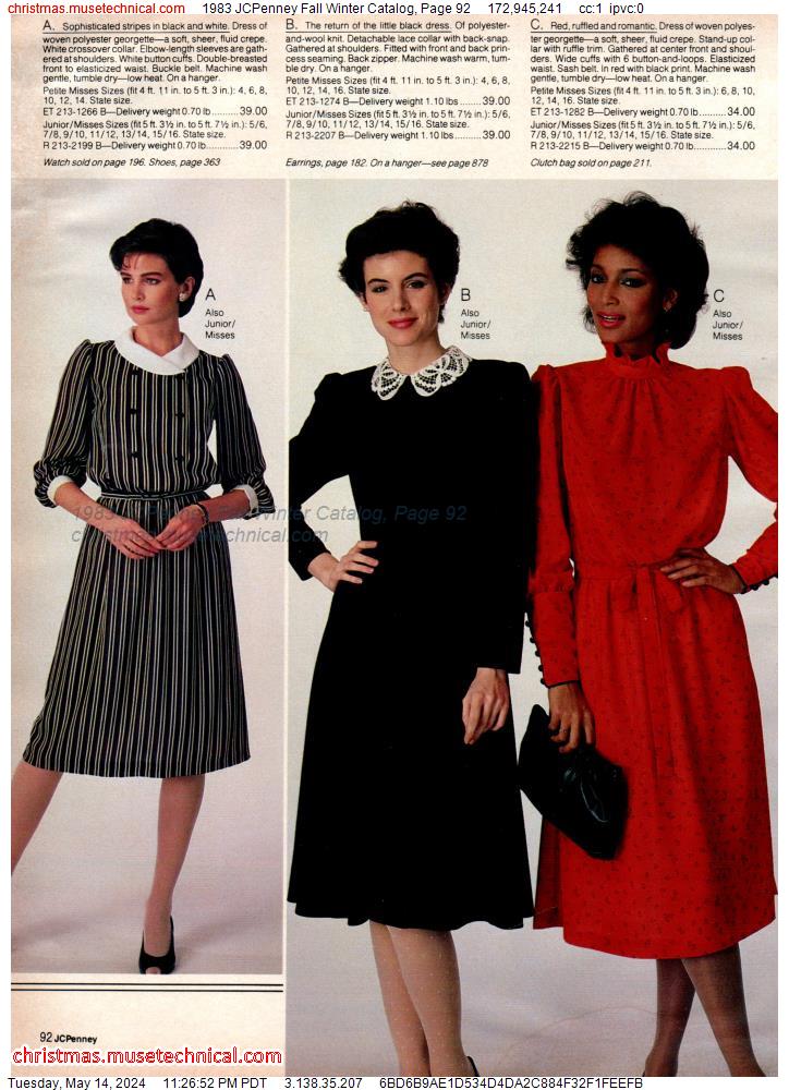 1983 JCPenney Fall Winter Catalog, Page 92
