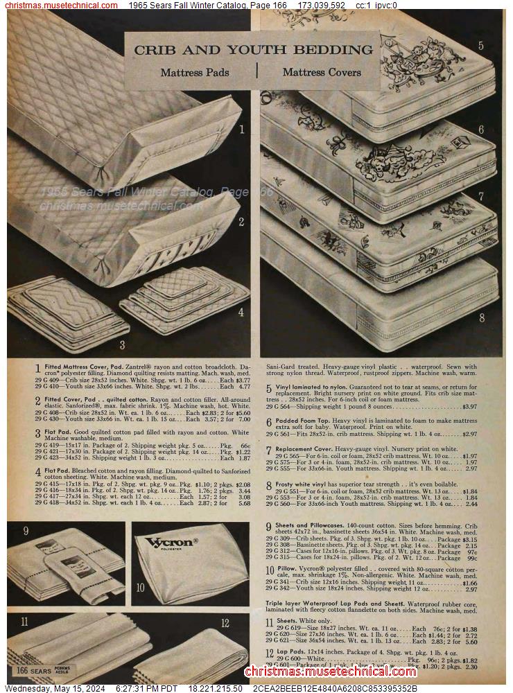 1965 Sears Fall Winter Catalog, Page 166
