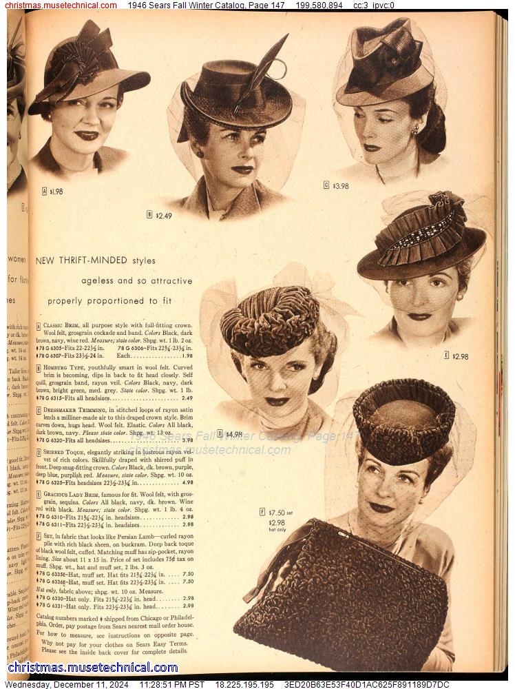 1946 Sears Fall Winter Catalog, Page 147