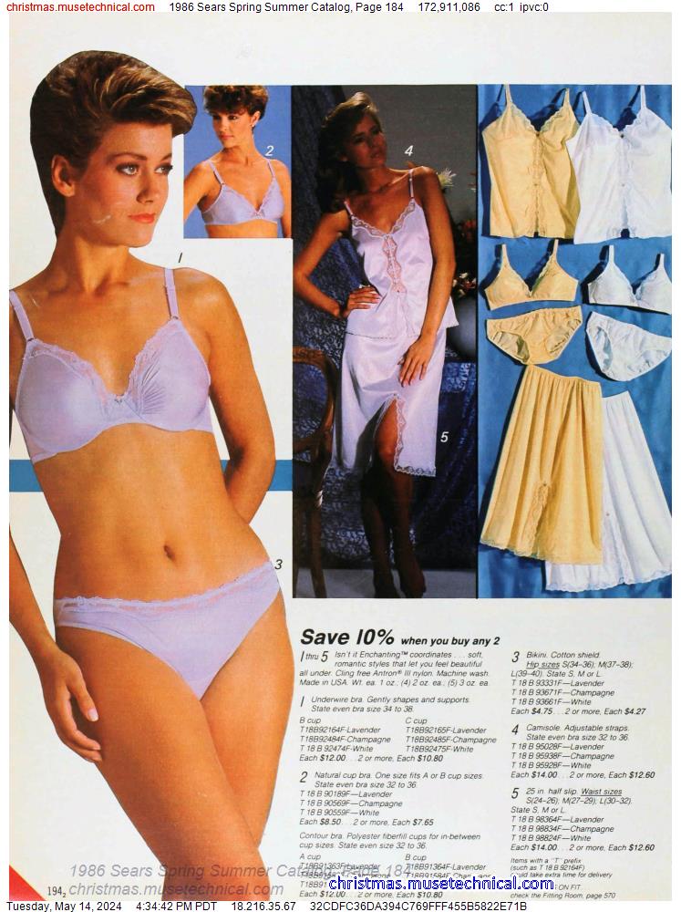 1986 Sears Spring Summer Catalog, Page 184