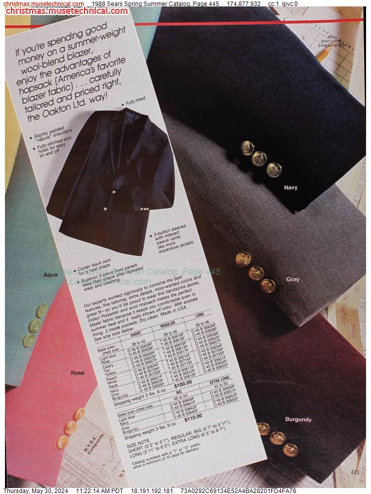 1988 Sears Spring Summer Catalog, Page 445