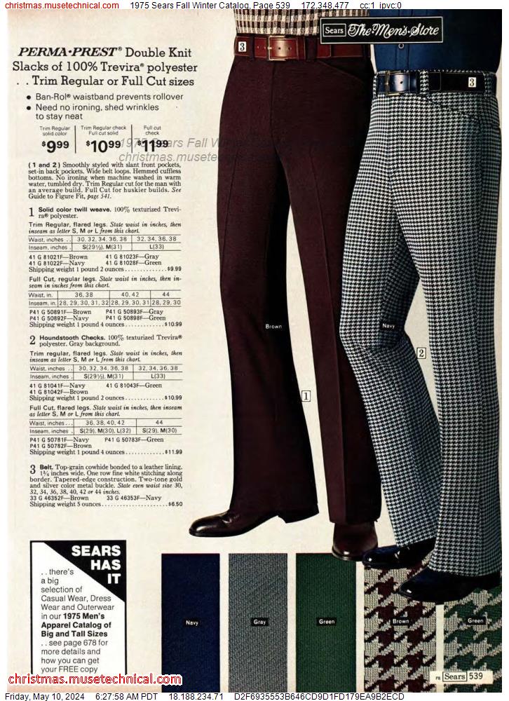 1975 Sears Fall Winter Catalog, Page 539