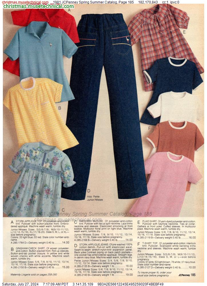 1981 JCPenney Spring Summer Catalog, Page 185