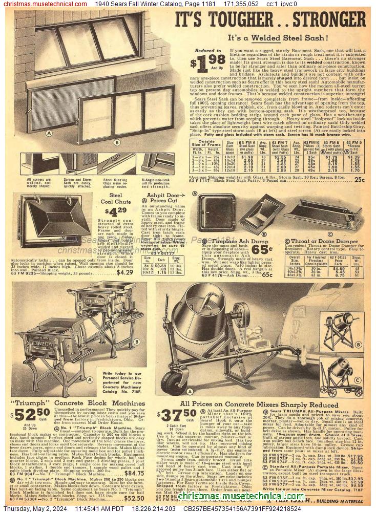 1940 Sears Fall Winter Catalog, Page 1181