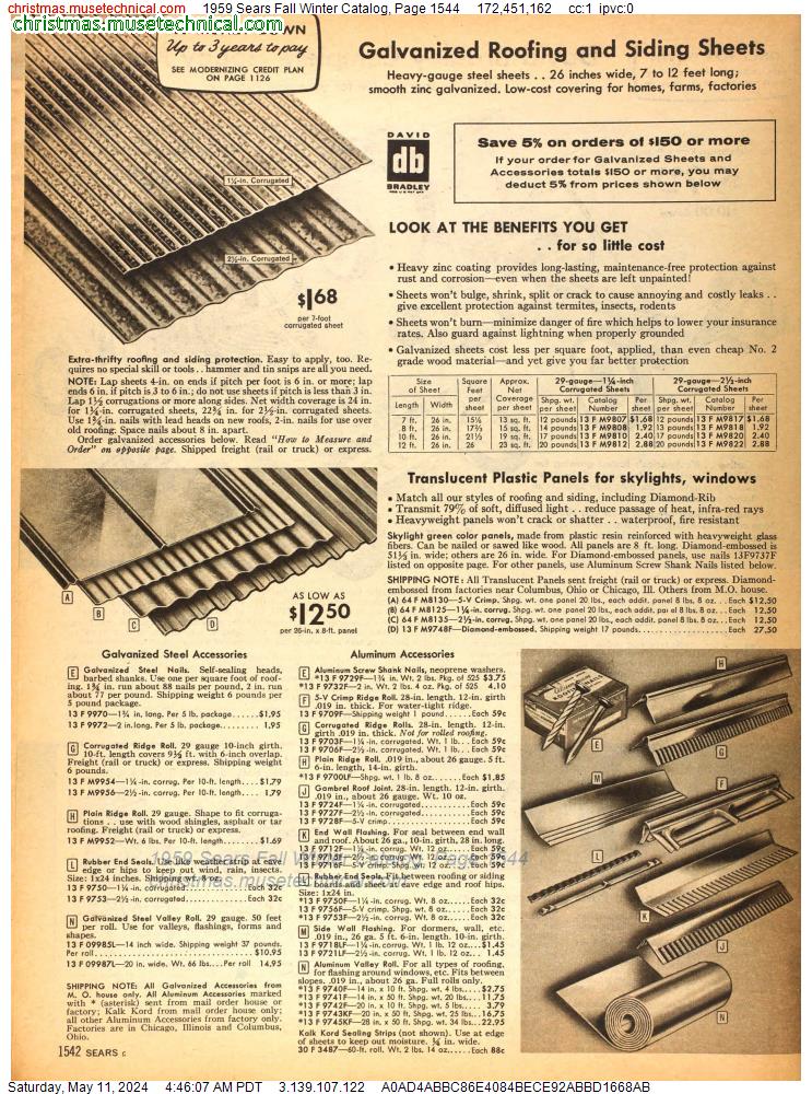 1959 Sears Fall Winter Catalog, Page 1544