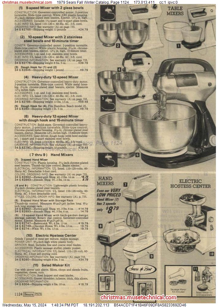 1979 Sears Fall Winter Catalog, Page 1124