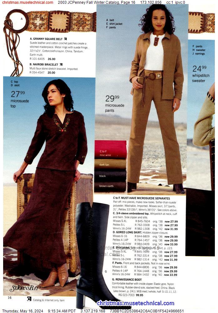 2003 JCPenney Fall Winter Catalog, Page 16