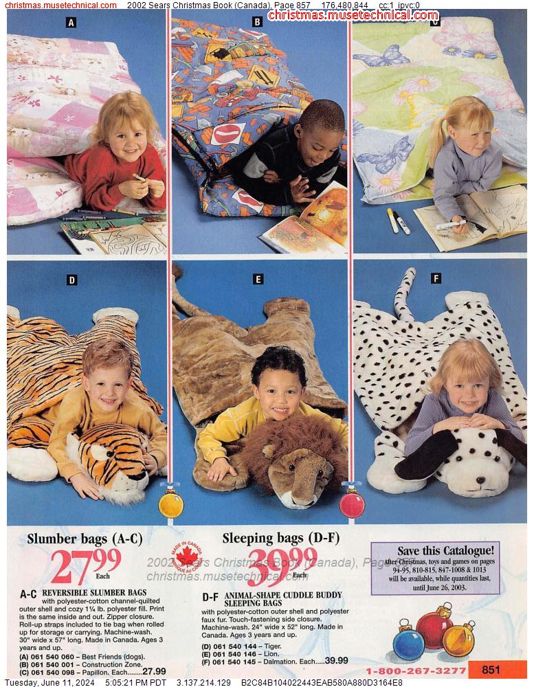 2002 Sears Christmas Book (Canada), Page 857